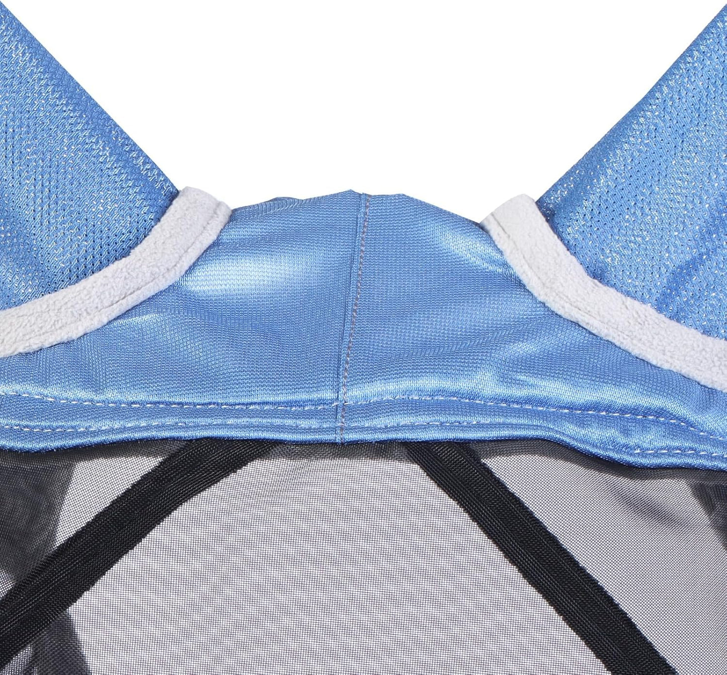 Harrison Howard CareMaster Pro Luminous Horse Fly Mask Large Eye Space Standard with Ears UV Protection for Horse Royal Blue Full Size