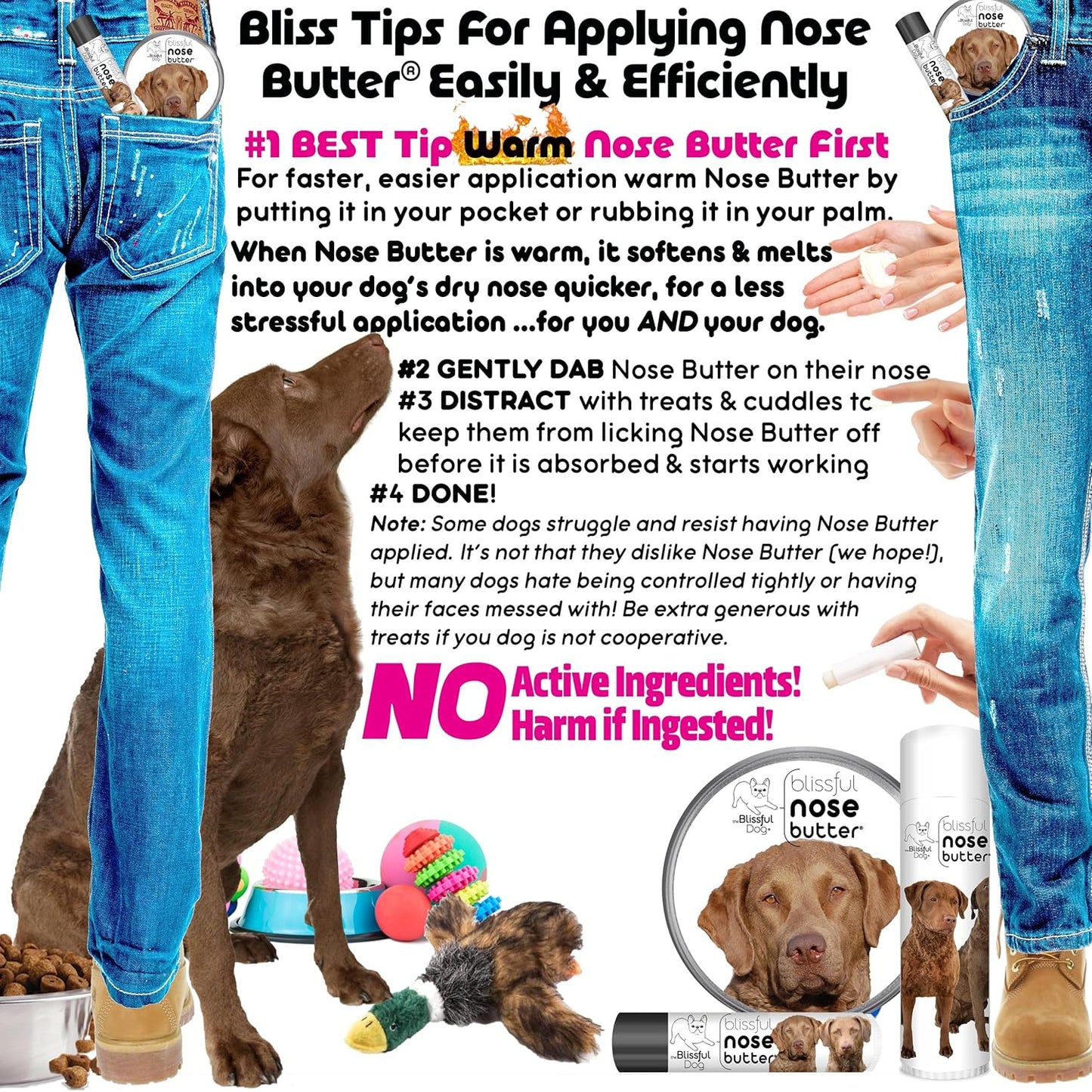 The Blissful Dog Chesapeake Bay Retriever Unscented Nose Butter, 1-Ounce