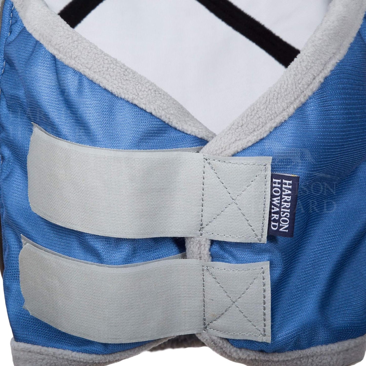 Harrison Howard CareMaster Pro Luminous Fine Mesh UV-Proof Fleece Padding Fly Mask Half Face Aquamarine (XL; Extra Full)