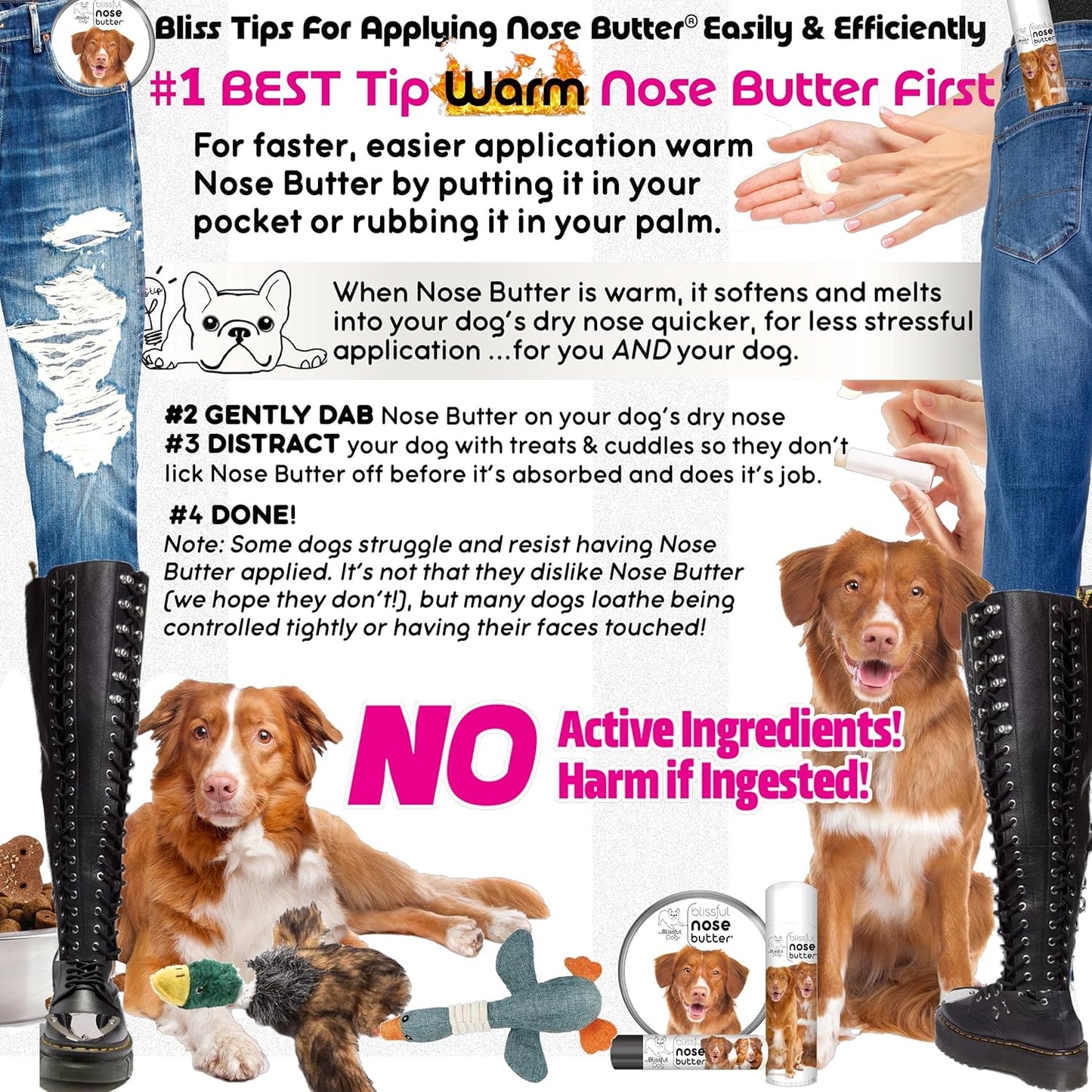 The Blissful Dog Nova Scotia Duck Tolling Retriever Unscented Nose Butter - Dog Nose Butter, 1 Ounce