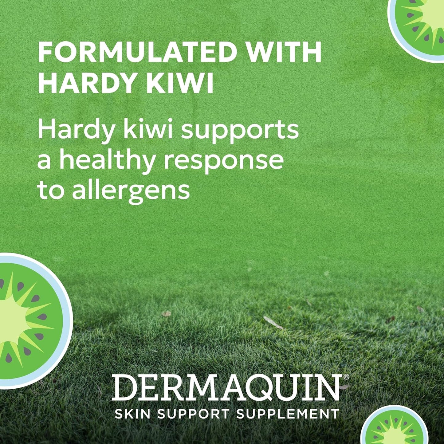 Nutramax Dermaquin Skin Support Supplement for Large Dogs, Supports Healthy Response to Allergens, with Hardy Kiwi, Omega-3s, and More, Tasty Soft Chews, 60 Count