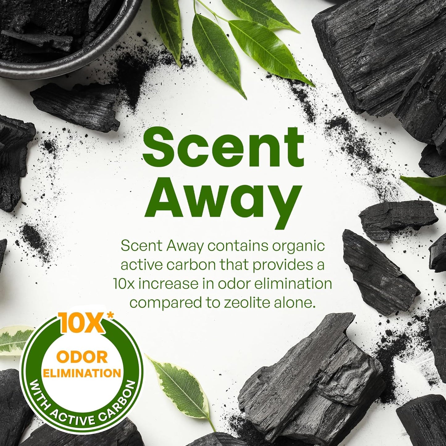 Cat Litter Deodorizer | Litter Box Odor Eliminator | Fragrance-Free with Active Carbon | Eliminates Cat Odors and Smells to Keep Your Home Fresh and Clean (Pack of 3)