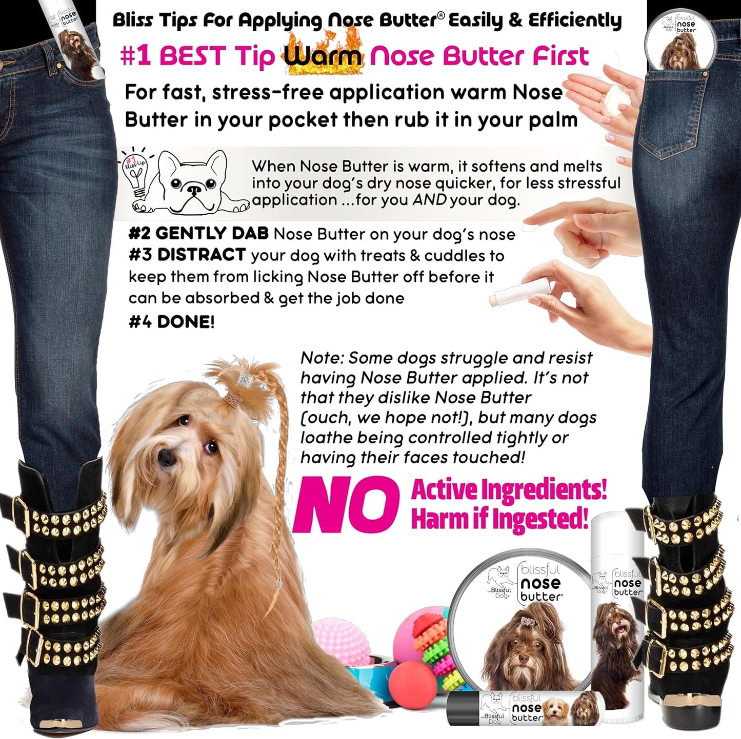 The Blissful Dog Havanese Unscented Nose Butter - Dog Nose Butter, 0.15 Ounce