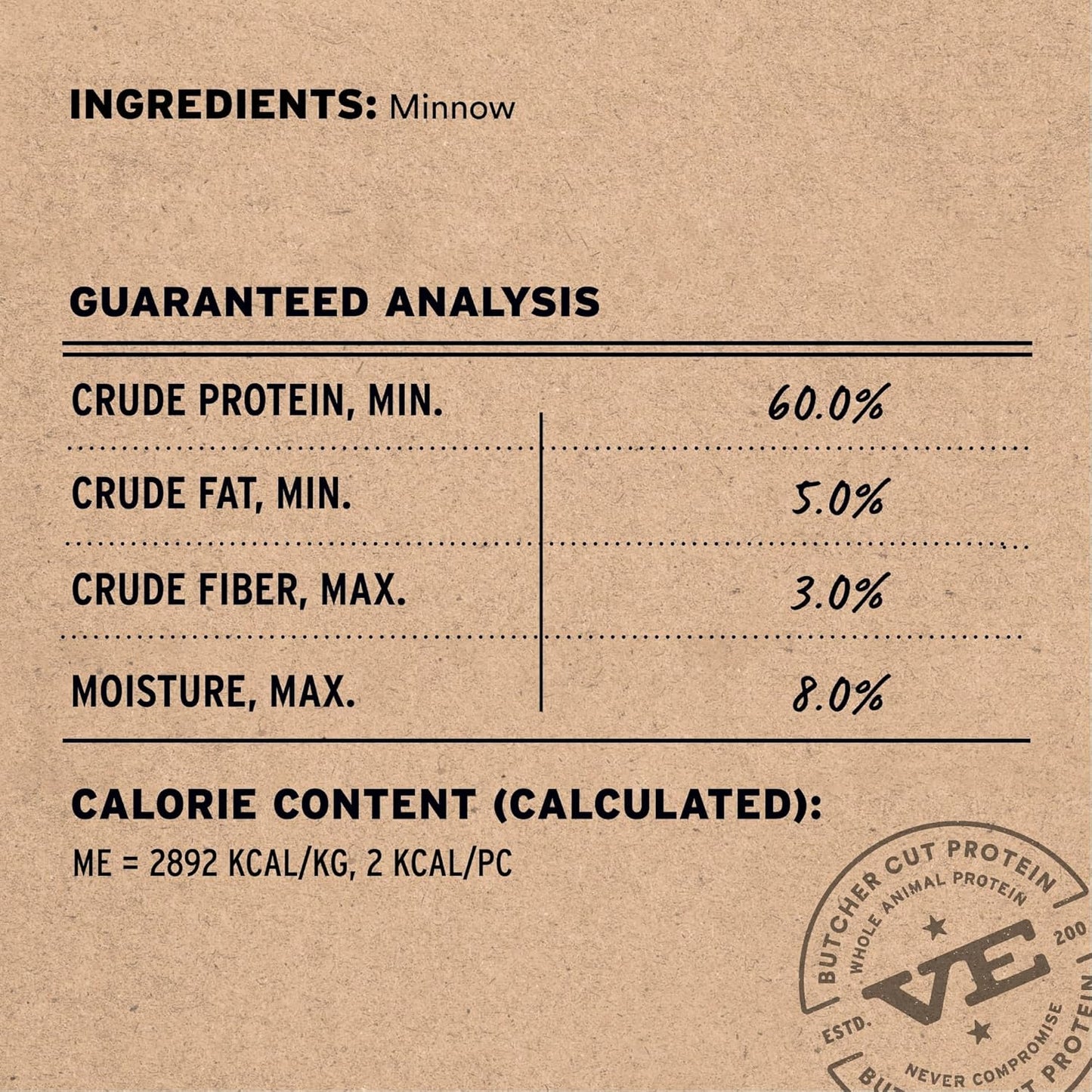 Vital Essentials Minnows Dog Treats, 2.5 oz | Freeze-Dried Raw | Single Ingredient | Premium Quality High Protein Training Treats | Grain Free, Gluten Free, Filler Free