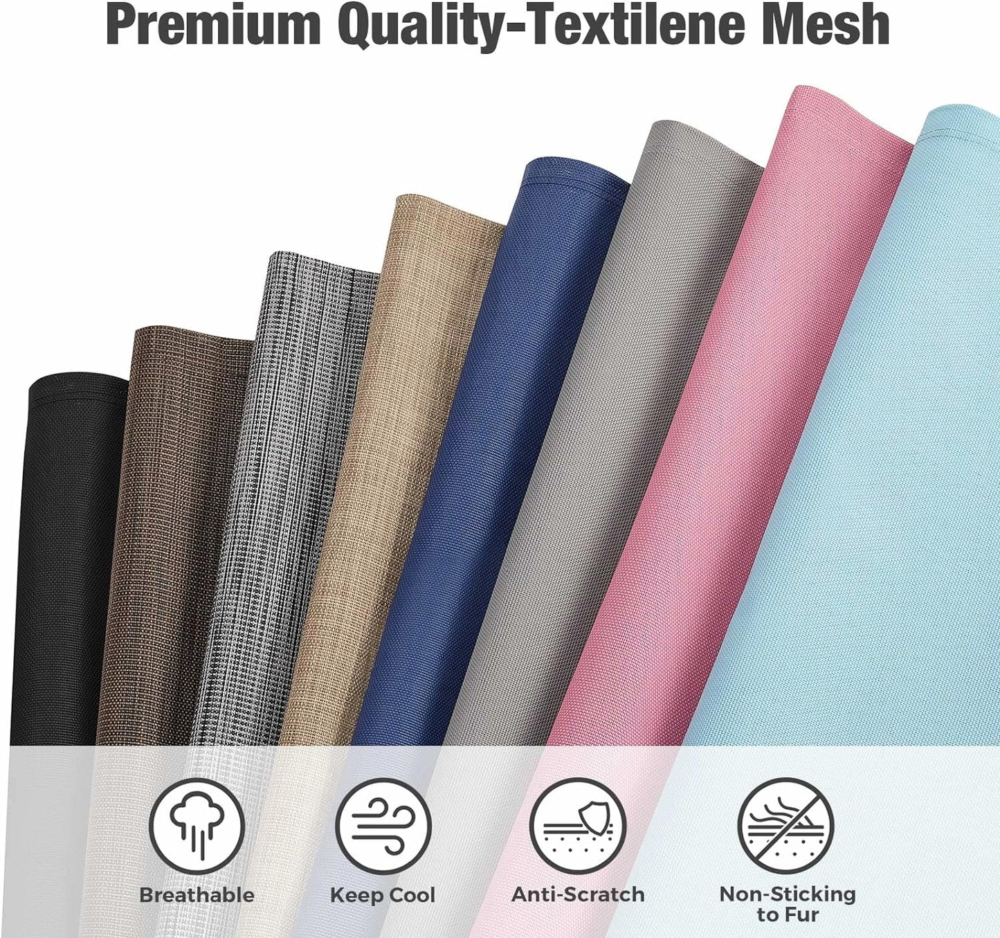 Veehoo Chew Proof Elevated Dog Bed - Cooling Raised Pet Cot - Silver Aluminum Frame and Durable Textilene Mesh Fabric, Unique Designed No-Slip Feet for Indoor or Outdoor Use, Grey, XX-Large, CWC2003