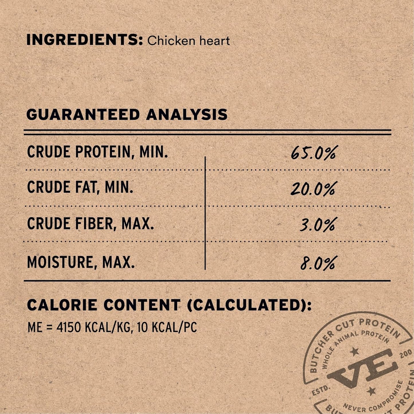 Vital Essentials Chicken Hearts Dog Treats, 3.75 oz | Freeze-Dried Raw | Single Ingredient | Premium Quality High Protein Training Treats | Grain Free, Gluten Free, Filler Free