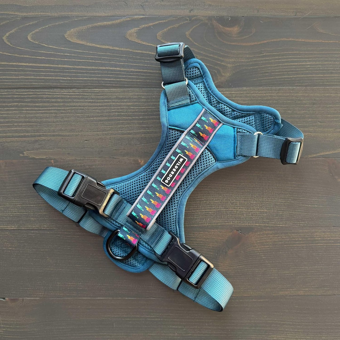 Wilderdog Lightweight Dog Harness with Reflective Straps - Large - Pacific Blue