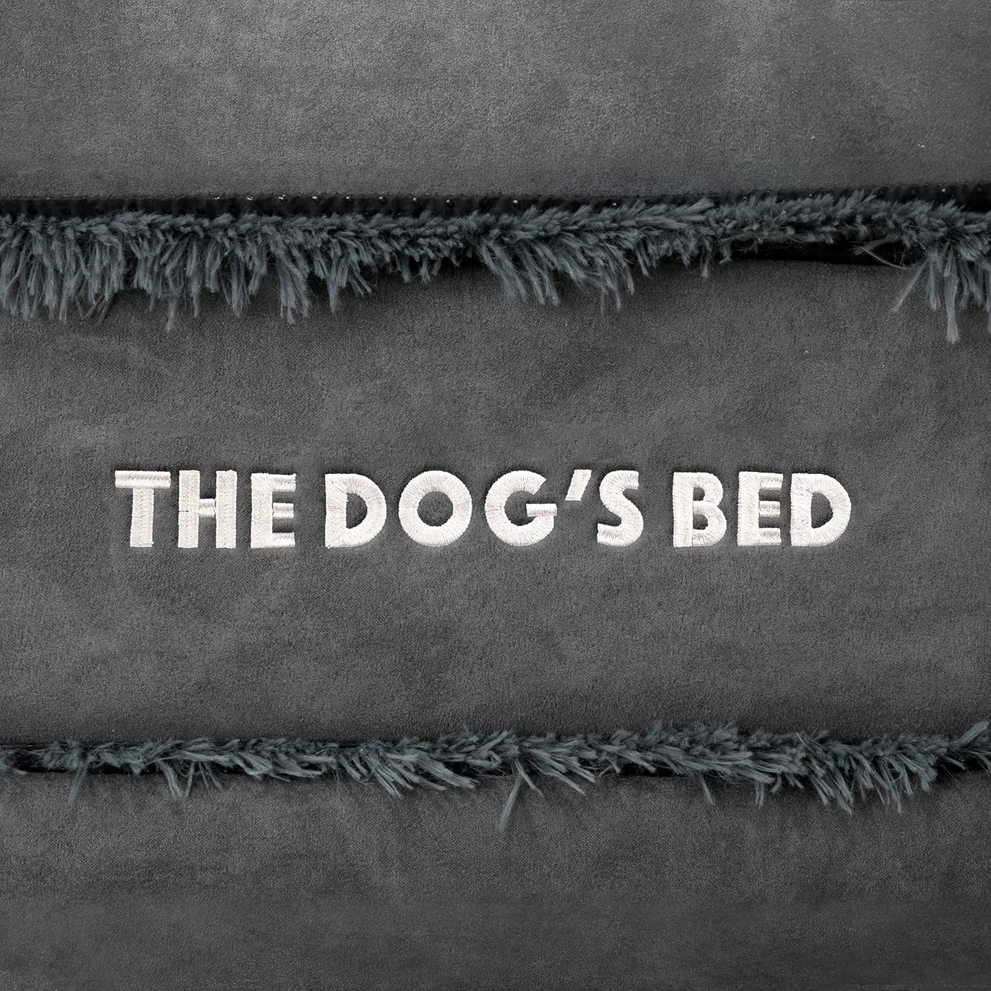 The Dog’s Bed Orthopedic Headrest Dog Bed XXL Grey Fur 54x36, Memory Foam, Pain Relief: Arthritis, Hip & Elbow Dysplasia, Post Surgery, Lameness, Veterinary Approved, Waterproof Washable Cover