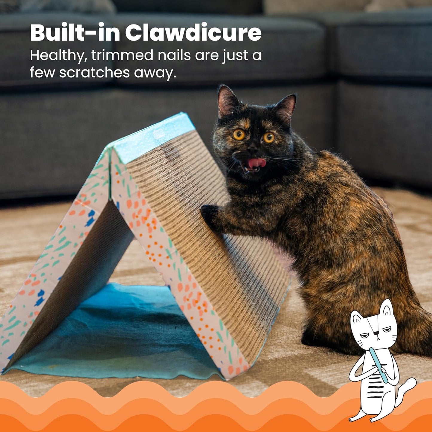 Catstages Fold Away Cat Tunnel and Corrugated Cat Scratcher