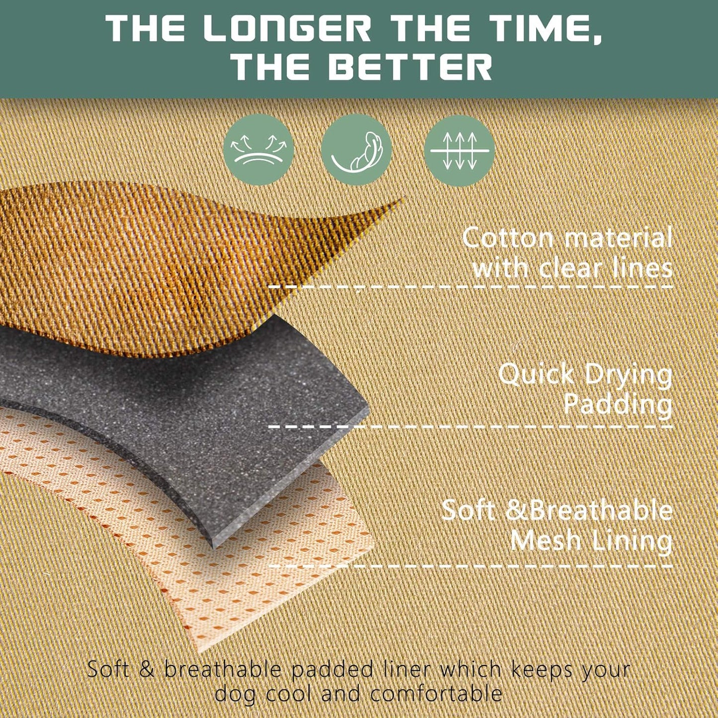 BUMBIN Tactical Dog Harness for Large Dogs No Pull, Famous TIK Tok No Pull, Fit Smart Reflective Pet Walking Harness for Training, Adjustable Dog Vest Harness with Handle Brown L