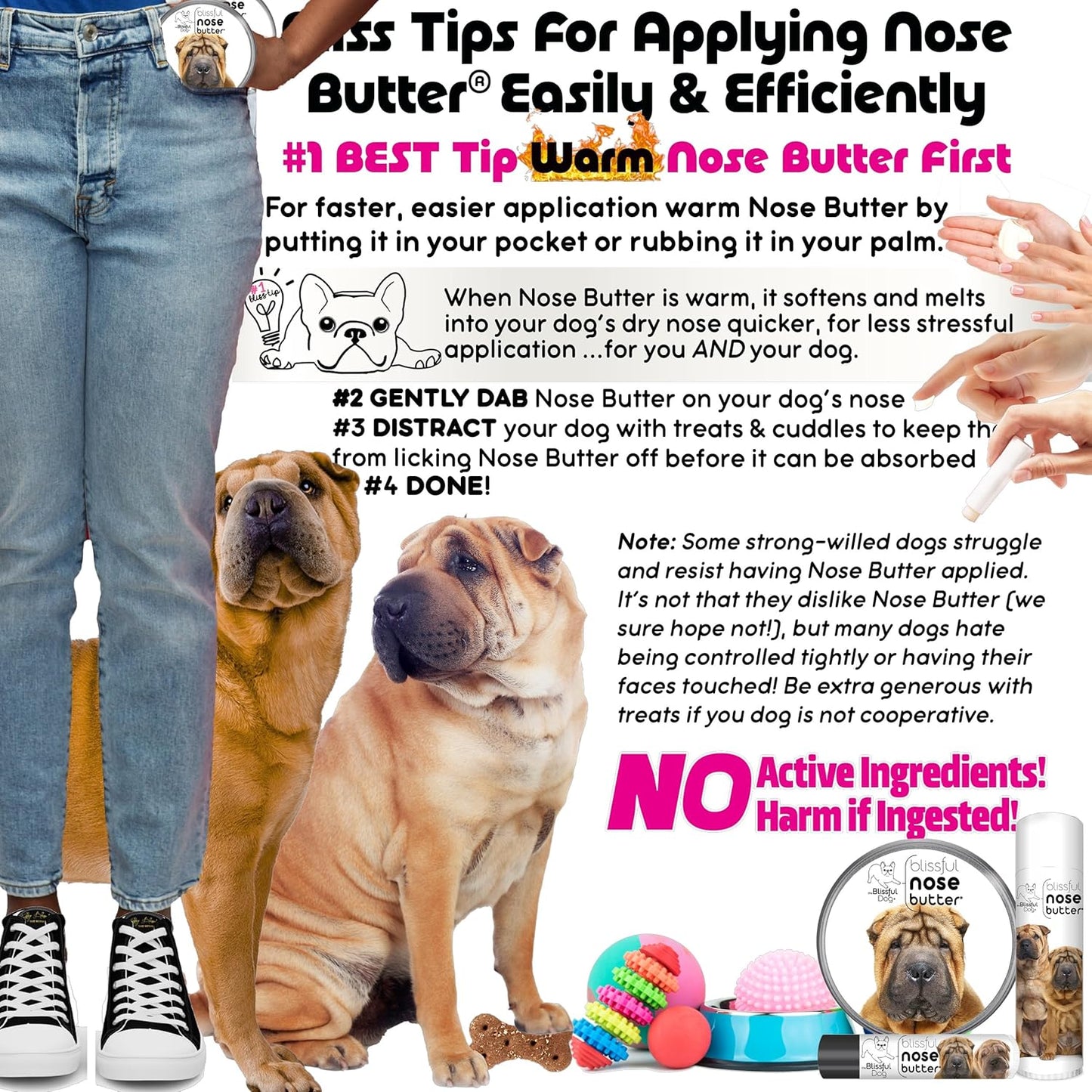 The Blissful Dog Chinese Shar-Pei Unscented Nose Butter, 16oz